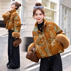 现货，现货人丝2025年冬季羽绒真狐狸毛短款加厚羽绒服，女装羽绒服，艾仟回(原伊仟回)