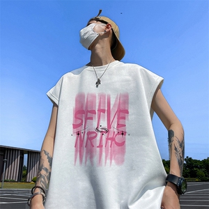 量大优供视频 得物直播品220克夏季麂皮绒背心无袖T恤BJ167图片