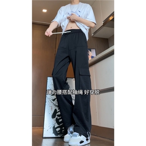 抖音品质秋季新款潮流工装口袋宽松休闲裤B315-K24260-特p35控68图片