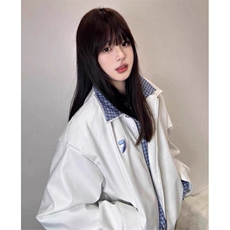 复古假两件格子拼接皮衣夹克男女春秋冬宽松休闲外套JW277，男装皮衣，星座1116A（原606A-3）