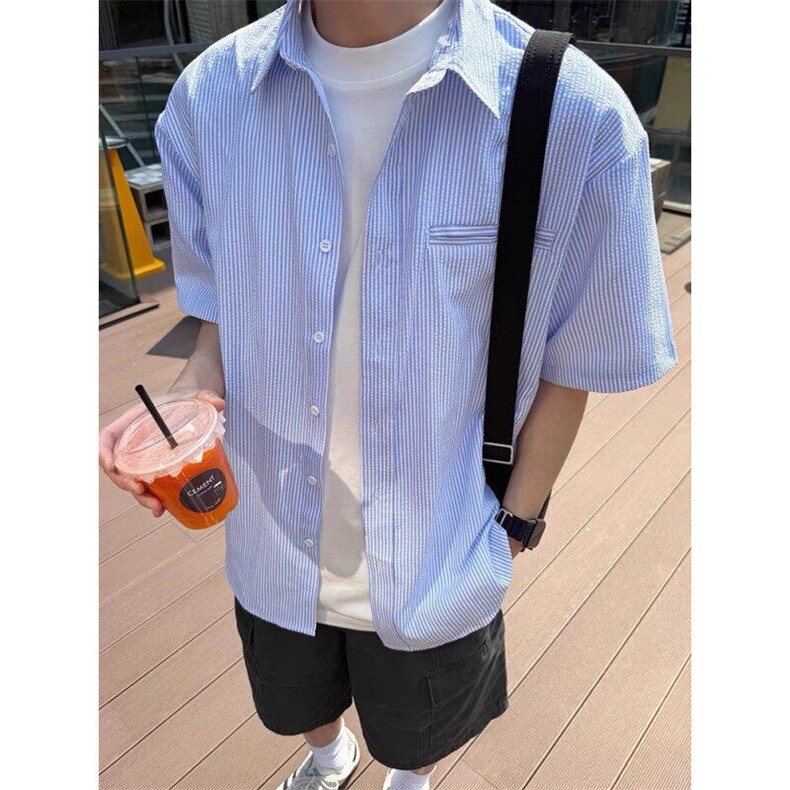 夏季条纹凉感衬衫ZC0122-P33,男装衬衫,星座313A(原308A-2)