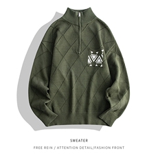 白底~2026秋冬菱形格毛衣新M067/P85，男装针织衫/毛衣，电商B331