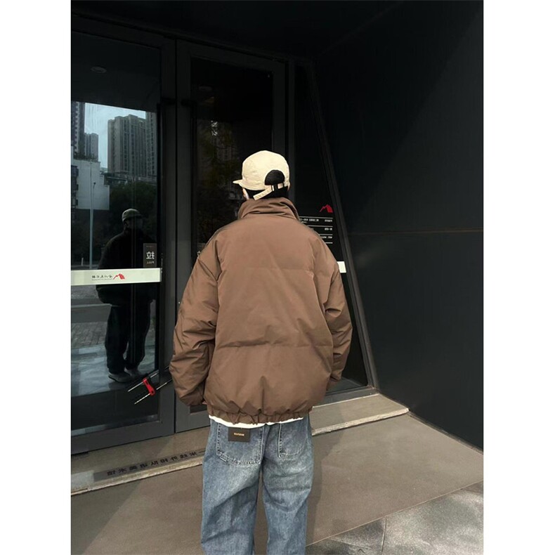 日系双面穿立领加厚面包棉服男女冬季工装宽松棉衣外套XZ-228,男装棉衣,星座1116A（原606A-3）