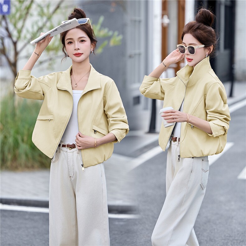 BAO皮衣外套女2026新款今年流行洋气减龄春季显高显瘦短款小个子,女装皮衣,潮流依族