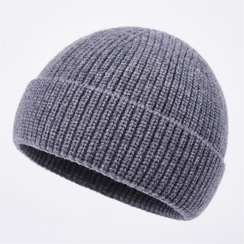 纯羊毛帽子秋冬季保暖韩版百搭针织包头男帽BBM55017-P33，帽子，钱塘6003（原4033）