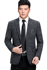 2023秋季新款男士西服商务中年便服单西薄款小西装外套时尚百搭图片