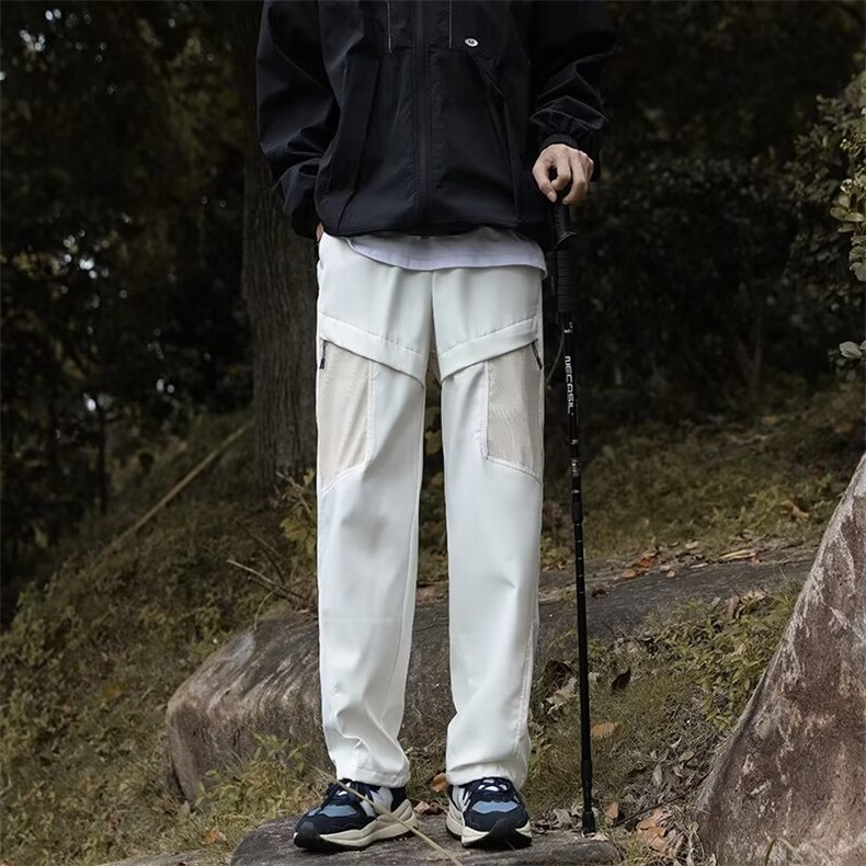春夏季冲锋裤男款ins潮牌机能多口袋直筒裤宽松休闲阔腿裤K599,男装休闲裤,星座1116A-1（原606A）