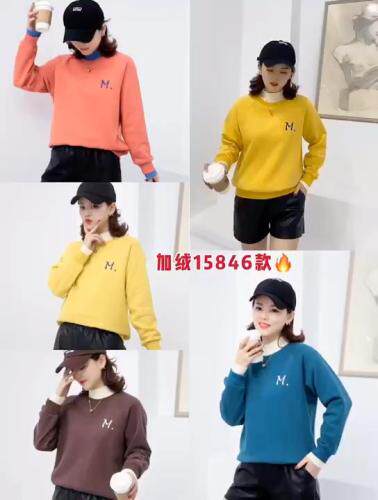 加绒加厚卫衣，女装卫衣/绒衫，米娜·丹怡