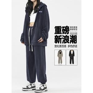 重磅条绒开衫外套加束脚裤美式潮牌百搭休闲运动TZ855-特批-123图片