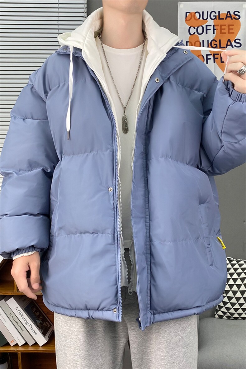2024冬季新款棉衣男女情侣假两件宽松连帽加厚棉服潮WT08无标-P60,男装棉衣,星座1402-1