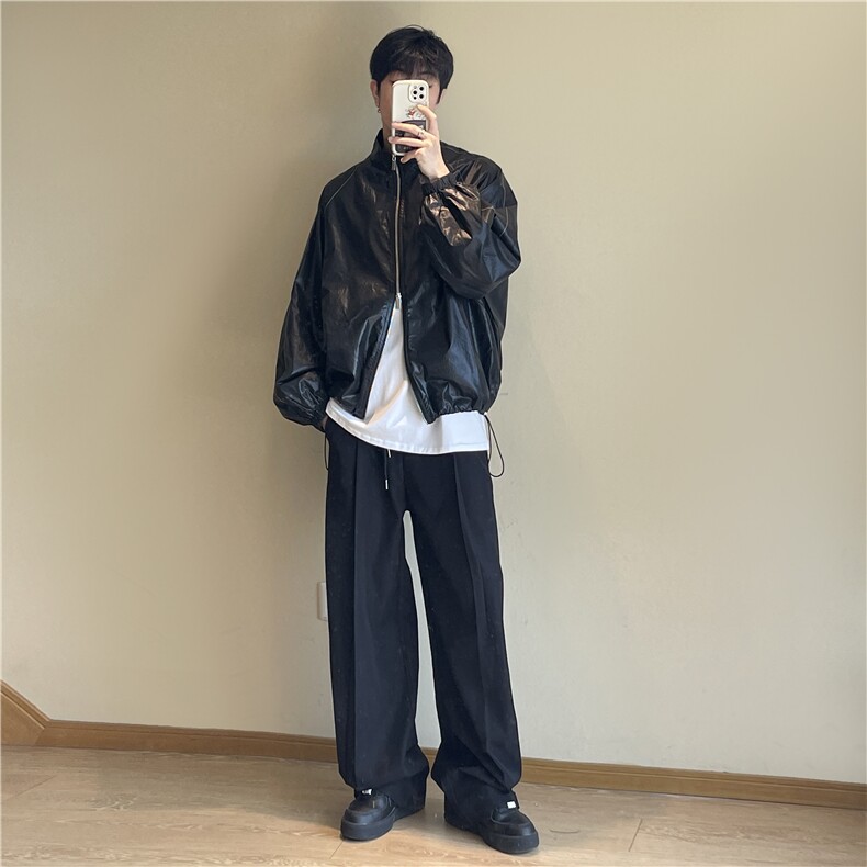 A450-JK7768-P105控148秋天薄款印花夹克外套,男装夹克,电商A450