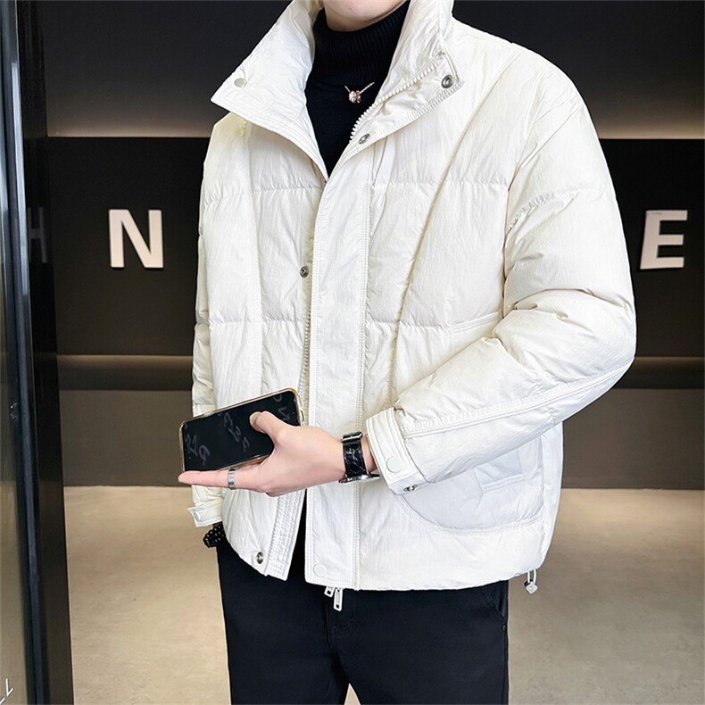 标50绒店主风男士冬季休闲立领羽绒服宽松保暖外套909-P215,男装羽绒服,电商B328