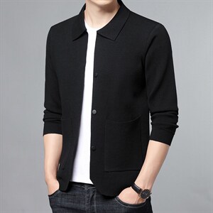 新款针织衫男开衫外套商务夹克高品质男装K8812-P85图片