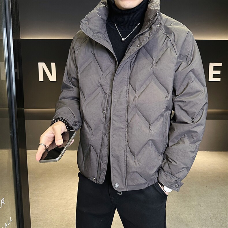 标50绒男士立领短款羽绒服休闲保暖外套B338-88159-P225,男装羽绒服,电商B338