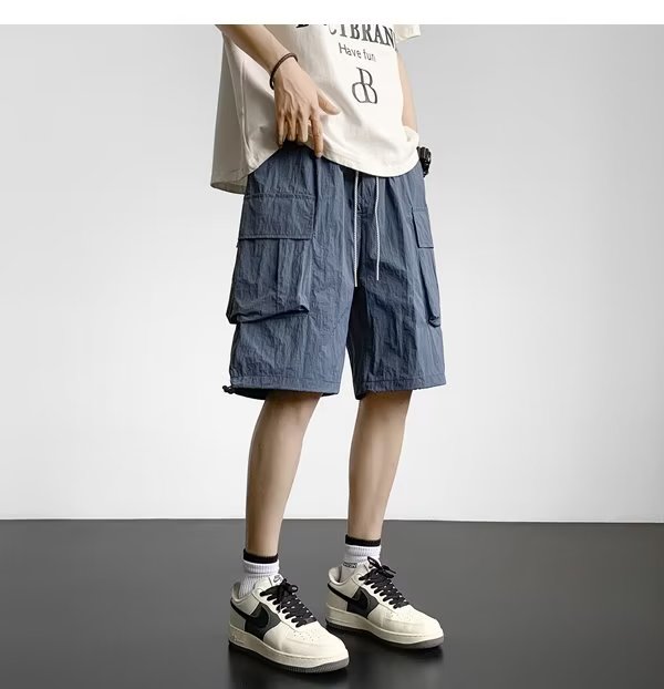 美式机能风大口袋工装短裤男夏季潮牌复古伞兵五分裤痞帅炸街休闲,男装休闲裤,四季星座218-1