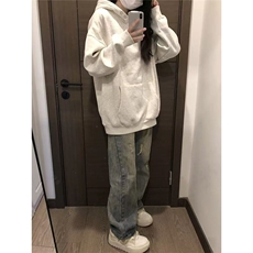 重磅新款连帽卫衣秋季高级纯色双扣含棉舒适百搭宽松套头情侣上衣，男装卫衣，星座516A
