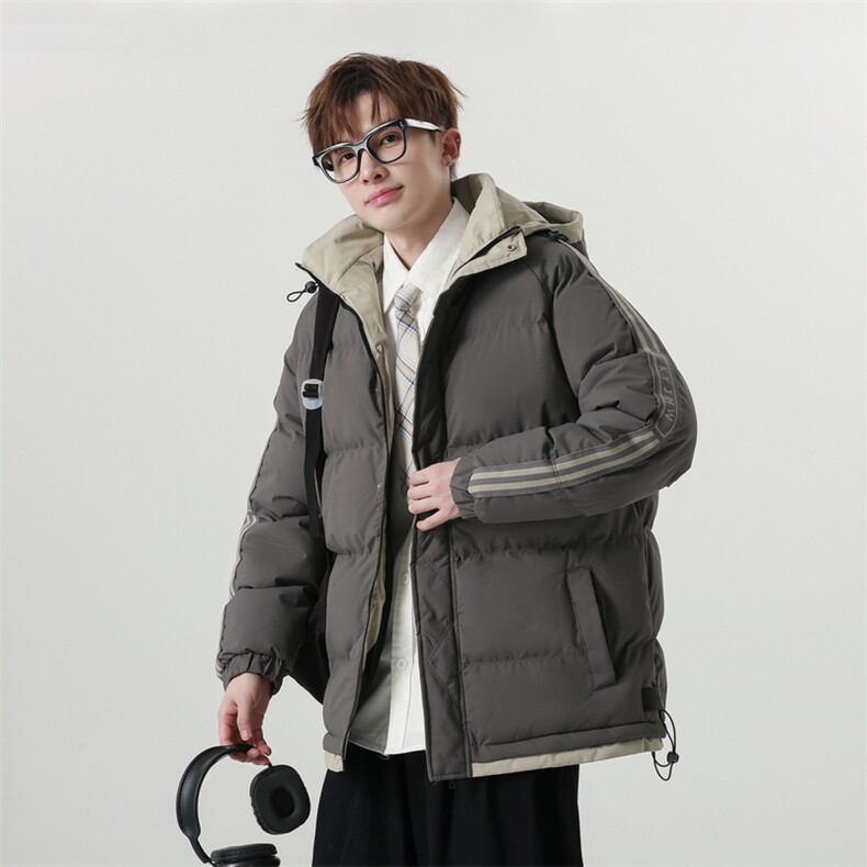 2025冬季时尚潮流棉衣加厚保暖棉袄棒连帽外套XZ109-1-M2819-P68，男装棉衣，星座109-1