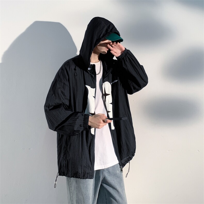 防晒指数UPF50+合格防紫外线防晒服连帽防晒衣男XJ55139-P65，男装防晒衣，电商A042