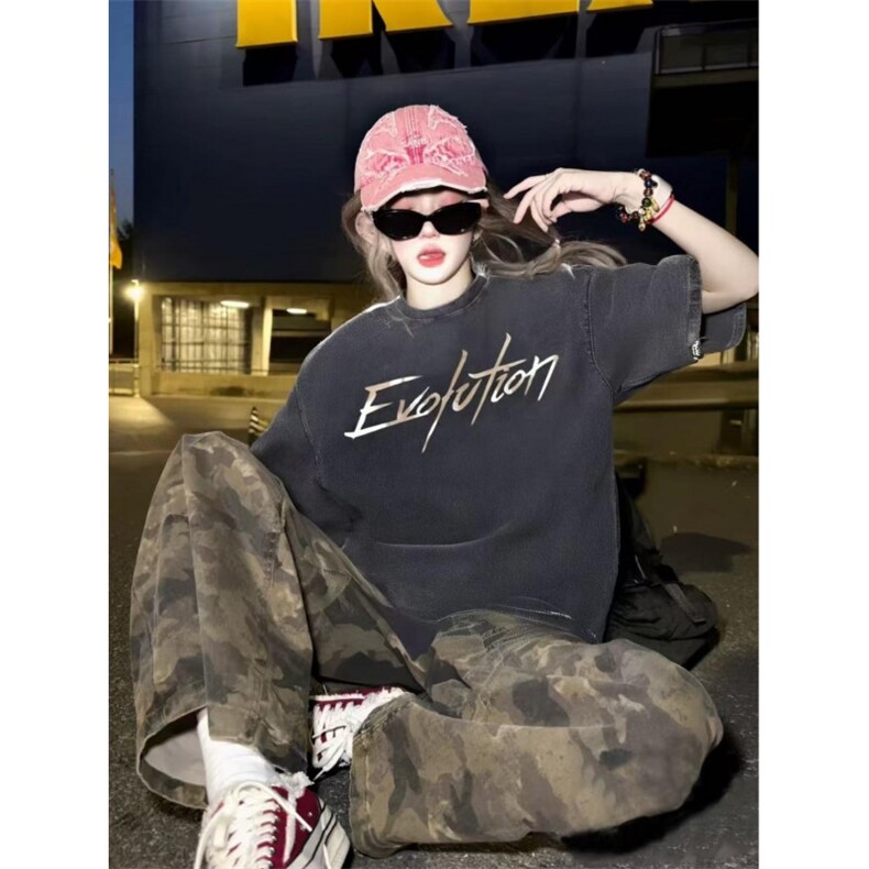 网图现货！谢霆锋演唱会同款T恤短袖设计感-EX50743-特批25,男装T恤,电商A061