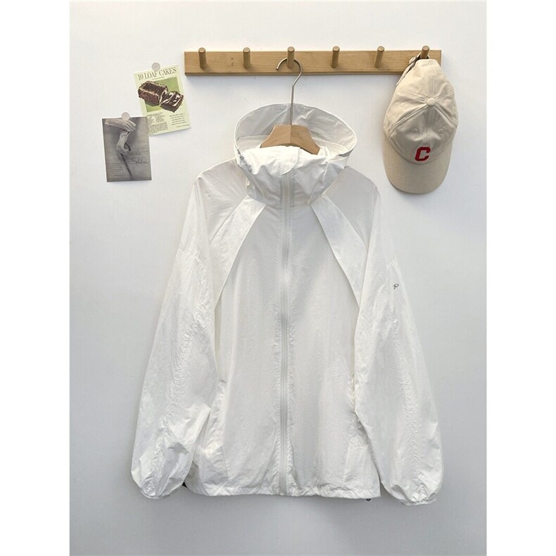 W431-P50户外冲锋骑行防晒衣服夏季透气薄款运动连帽夹克外套潮,男装防晒衣,星座911-1