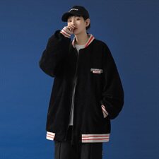 20年秋冬新款贴绣小熊水洗100%棉灯芯绒棒球服DS-B293-A777-P90，男装夹克，电商A306