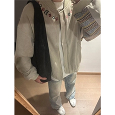 春秋季美式飞行夹克外套拉链2025新款百搭舒适棒球服男女，男装针织衫/毛衣，四季星座505