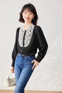 1201#精致拼接衬衣,其它,束索