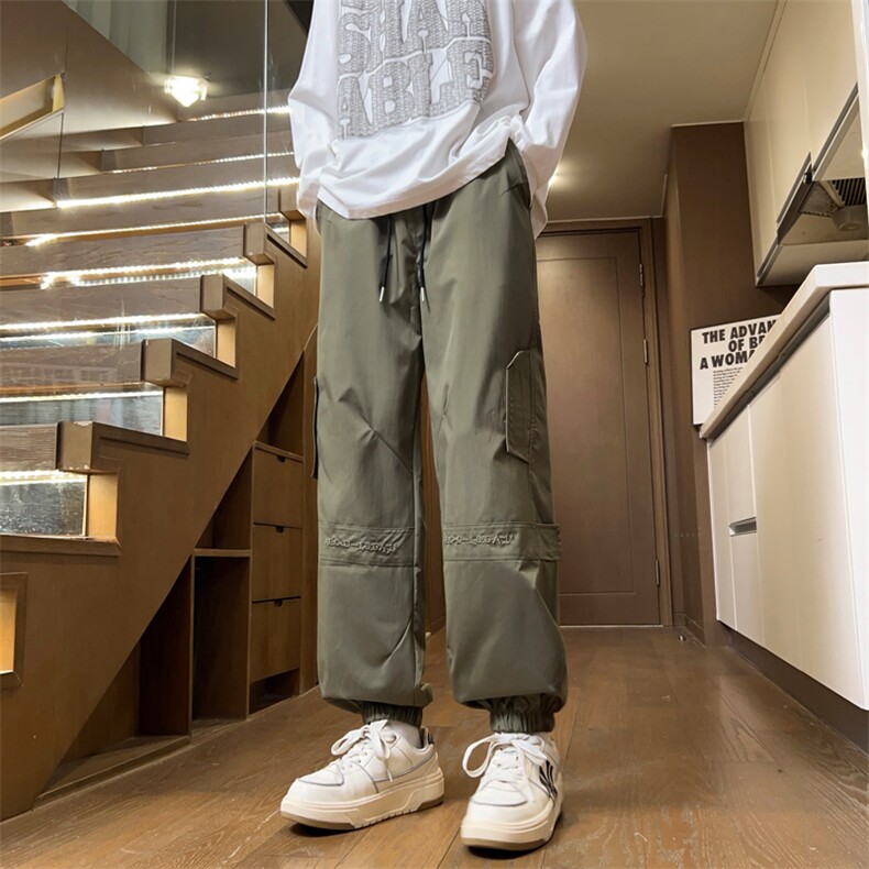 量大优供视频速干冲锋口袋刺绣束脚长裤男CK918-特p30,男装休闲裤,电商B371