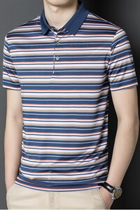 夏季新款男士翻领短袖t恤中年有领男装上衣服休闲POLO衫图片