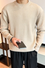圆领毛衣条纹款厚款针织衫轻熟百搭MY6004-P47，男装针织衫/毛衣，星座1012-1