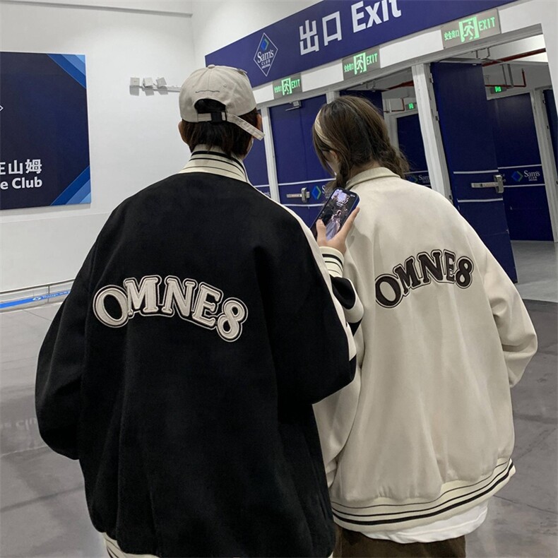 外套男女2023新款秋季潮流百搭宽松棒球服情侣夹克上衣JK0295-P90,男装夹克,星座308B-2