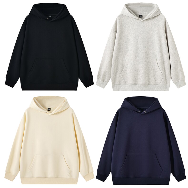 春季 重磅400克足全棉高品质一粒扣连帽卫衣外套男 RH111-P45图片