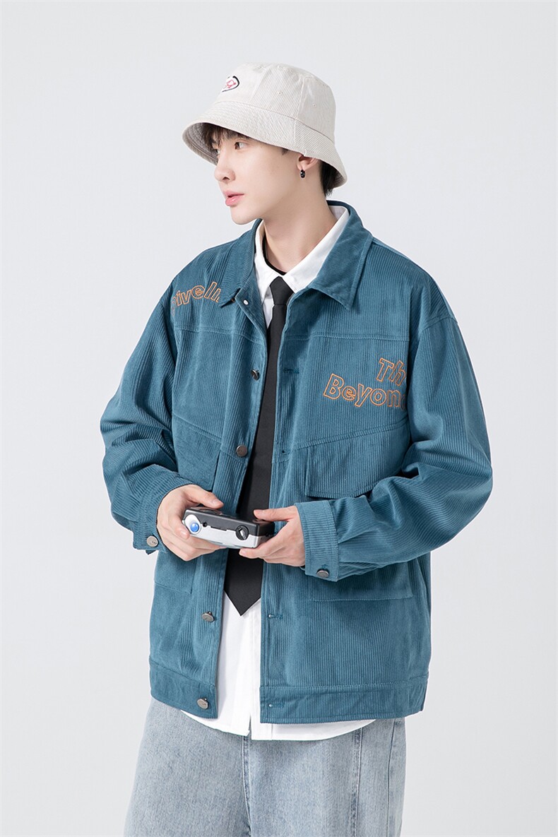 春秋季百搭休闲宽松灯芯绒夹克男士JK152-P60,男装夹克,星座1204