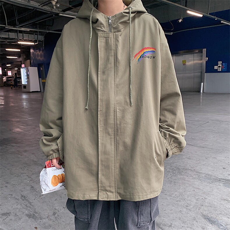 JK41064-P85纯棉连帽夹克男士大码工装夹克男外套男，男装夹克，电商A040