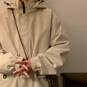 新款连帽冲锋衣夹克男山港风潮流宽松休闲外套A238-JK2305-P68图片
