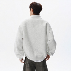春季上新半拉链撞色刺绣卫衣W636P75，男装卫衣，电商A073
