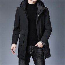 冬季中年羽绒服男中长款爸爸冬装休闲外套中年男士SFT92968-P335图片