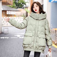 羽绒服新款2022年女装甜美可爱韩版中长款90白鸭绒带帽子时尚潮流，女装羽绒服，火爆靓佳人