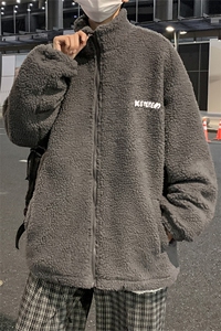 大码M-3XL羊羔绒外套男冬季加厚潮牌ins2021新款服   W2266-P47图片