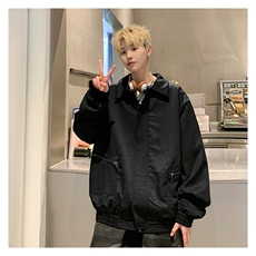 MA180-P70网红高级痞帅春季新品ins西服面料金属拉链垫肩短款夹克，男装夹克，星座1611A-1