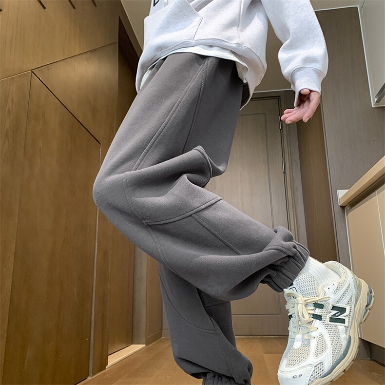 秋冬重磅拼接束脚卫裤大码65棉35聚酯纤维XZ604-KP96-P50控68,男装休闲裤,星座604