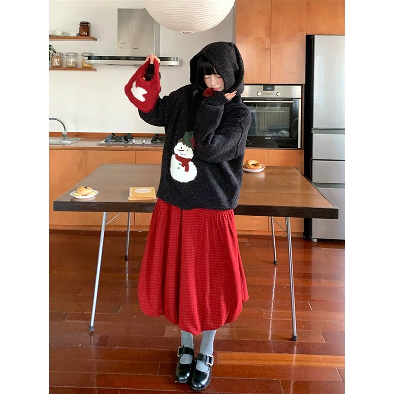 网图有货圣诞雪人连帽毛衣男女宽松软糯慵懒风针织上衣A1219-P70,男装针织衫/毛衣,星座1505