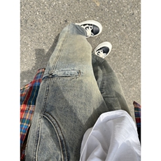 【有货】美式复古cleanfit牛仔裤男宽松直筒vibe风裤子820LL-P48，男装牛仔裤，星座1007（原301D）