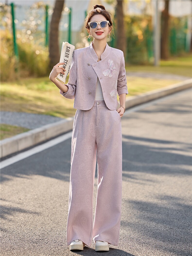 2026春季新款淑女气质御姐炸街两件套套装,女装套装/套裙,伊仟回