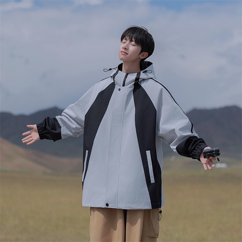 815A-MJ78362-65特 春秋装新款拼接登山服三防冲锋衣外套夹克图片