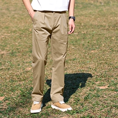 男士高端纯棉宽松休闲裤直筒商务休闲痞帅2026新款长裤子潮，男装休闲裤，星座914
