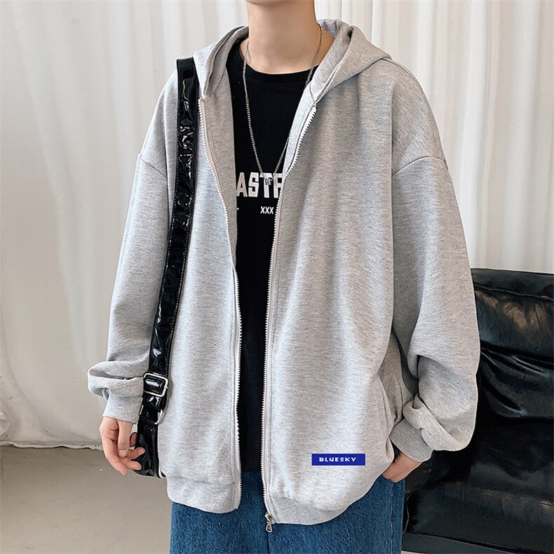 KS21202-P38加绒-P43连帽开衫卫衣男运动外套大码班服,男装卫衣,电商A040