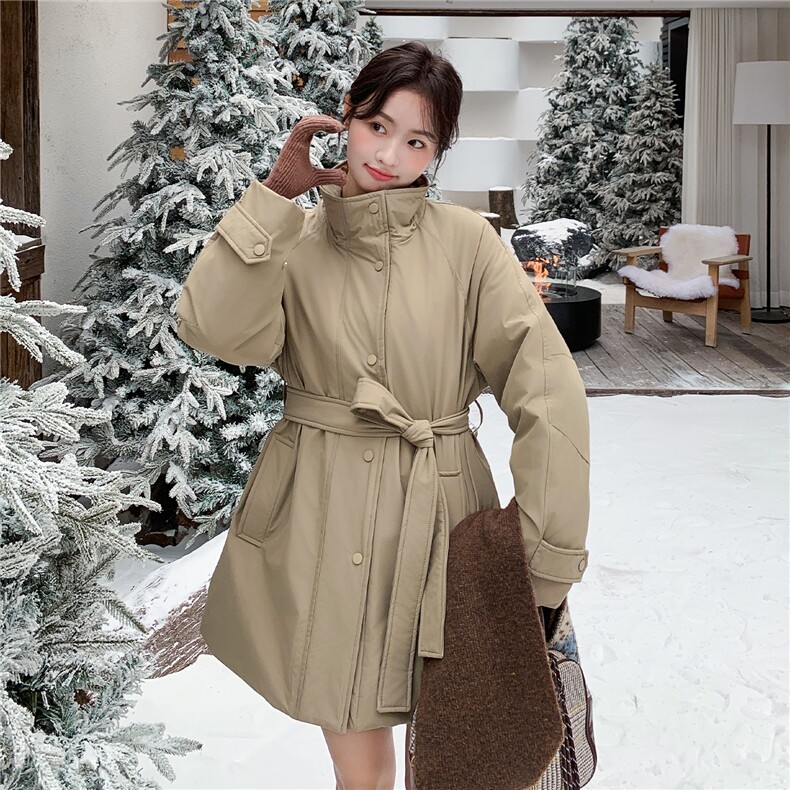 冬季新款时尚简约风衣羽绒服女中长款A901P295K428,女装羽绒服,2C268