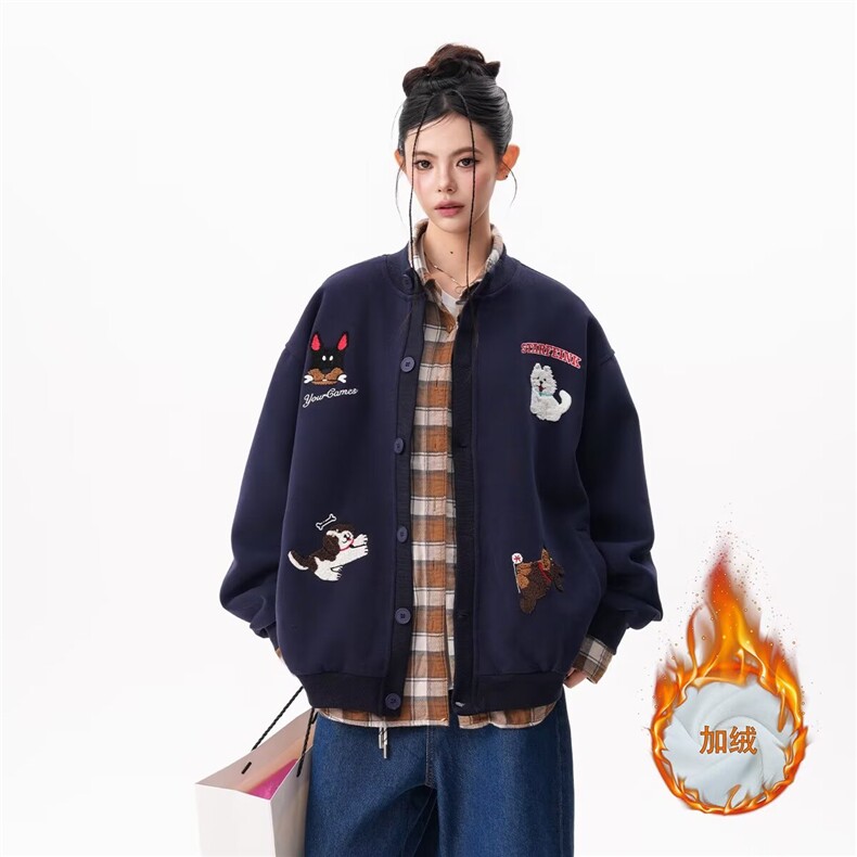 1506/Q10100/P54春秋美式复古刺绣卡通棒球服,女装职业装,星座1506