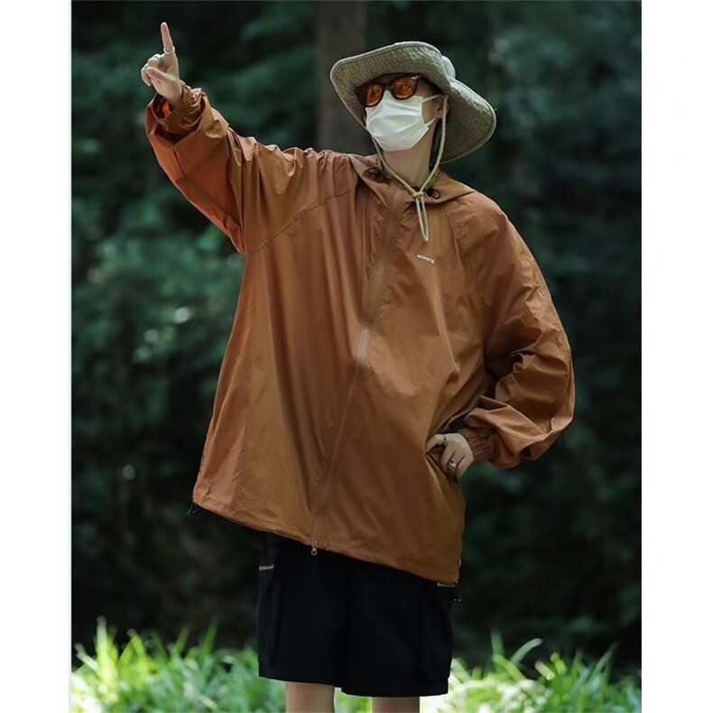 防晒服外套男夏季薄款潮牌宽松透气户外连帽防晒衣夹克FS103-P35,男装防晒衣,星座1008-1